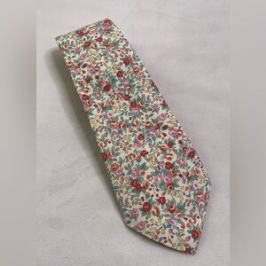 The belle and the beau Eloise by liberty of London pastel floral neck tie bridal